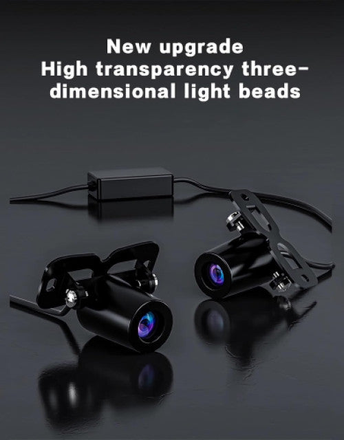 Motorcycle Projector Lights with Angel Wing Light Waterproof